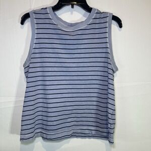 Vintage Old Navy Women's S Sleeveless Tee stripped Women‎ High Neck Tank Top Y2K